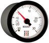 Autometer Stack 52mm -30INHG to +30 PSI (Incl T-Fitting) Mechanical Boost Pressure Gauge - White AutoMeter