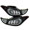 Spyder Hyundai Elantra 11-13 Light Bar LED Tail Lights Black ALT-YD-HYELAN11-LED-BK SPYDER