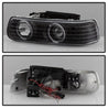 xTune Chevy Silverado 1500/2500 99-02 Bumper Projector Headlights - LED - Black PRO-JH-CSIL99-SET-BK SPYDER