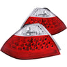 ANZO 2006-2007 Honda Accord Taillights Red/Clear ANZO