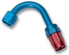 Russell Performance -6 AN Red/Blue 120 Degree Full Flow Swivel Hose End (With 1in Radius) Russell