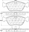 StopTech Street Touring 98-04 Volvo S60/98-00 S70/98-00 V70 Front Brake Pads Stoptech