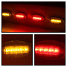 Xtune Chevy Silverado 99-13 Dually 2 Red LED+2 Amber LED Side Fender Lights Clear ACC-LED-GMD99-SL-C SPYDER