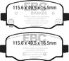 EBC 15+ Fiat 500X 1.4 Turbo Ultimax2 Rear Brake Pads EBC