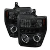 Spyder Ford F250/350 08-10 Projector Headlights LED Halo LED Blk Smke PRO-YD-FS08-HL-BSM SPYDER