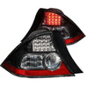 ANZO 2004-2005 Honda Civic LED Taillights Black ANZO