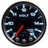 Autometer Spek-Pro Gauge Voltmeter 2 1/16in 16V Stepper Motor W/Peak & Warn Blk/Smoke/Blk AutoMeter