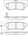 StopTech 05-18 Nissan Frontier Street Performance Rear Brake Pads Stoptech