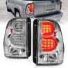 ANZO 2002-2009 Chevrolet Trailblazer LED Tail Lights w/ Light Bar Chrome Housing Clear Lens ANZO