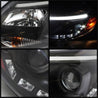 Spyder Ford Focus 12-14 Projector Headlights Halogen Model Only - DRL Black PRO-YD-FF12-DRL-BK SPYDER
