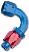 Russell Performance -6 AN Red/Blue 120 Degree Full Flow Swivel Hose End (With 9/16in Radius) Russell