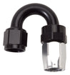Russell Performance -8 AN Black/Silver 180 Degree Tight Radius Full Flow Swivel Hose End Russell