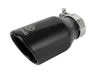 aFe Takeda 304 Stainless Steel Clamp-On Exhaust Tip 2.5in.Inlet / 4in Outlet - Black aFe