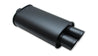 Vibrant StreetPower FLAT BLACK Oval Muffler with Dual 3in Outlet - 4in inlet I.D. Vibrant