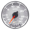 Autometer Spek-Pro Gauge Vac/Boost 2 1/16in 30Inhg-30psi Stepper Motor W/Peak & WarnSilver/Chrome AutoMeter