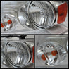 Xtune Ford F150 04-08 Amber Crystal Headlights Chrome HD-JH-FF15004-AM-C SPYDER