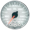 Autometer Spek-Pro Gauge Oil Temp 2 1/16in 300f Stepper Motor W/Peak & Warn Slvr/Chrm AutoMeter