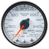 Autometer Spek-Pro Gauge Trans Temp 2 1/16in 300f Stepper Motor W/Peak & Warn Wht/Blk AutoMeter