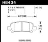 Hawk Subaru Baja/Forester/Impreza/Legacy DTC-60 Race Rear Brake Pads Hawk Performance