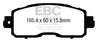 EBC 13+ Nissan Altima 2.5 (L33) Sedan Redstuff Front Brake Pads EBC
