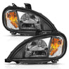 ANZO 1996-2013 Freightliner Columbia LED Crystal Headlights Black Housing w/ Clear Lens (Pair) ANZO