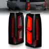 ANZO 2015-2020 Chevrolet Tahoe LED Tail Lights w/ Light Bar Black Housing Somke Lens ANZO