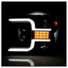 Spyder 18-19 Ford F-150 Proj Headlights - Halogen Model - LED Seq Turn - Blk PRO-YD-FF15018-LBSEQ-BK SPYDER