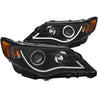 ANZO 2012-2013 Toyota Camry Projector Headlights w/ Halo Black ANZO