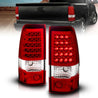 ANZO 2003-2006 Chevrolet Silverado 1500 LED Taillights Red/Clear ANZO