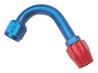 Russell Performance -8 AN Red/Blue 120 Degree Full Flow Hose End (1-1/4in Centerline Radius) Russell