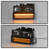 Xtune 92-94 Blazer Full Size Corner/LED Bumper Headlights Black HD-JH-CCK88-LED-AM-BK-SET SPYDER