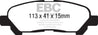 EBC 09-13 Toyota Highlander 2.7 2WD/4WD Extra Duty Rear Brake Pads EBC