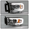 Spyder Dodge Ram 1500 02-05 V2 Projector Headlights - Light Bar DRL - Chrome PRO-YD-DR02V2-LB-C SPYDER