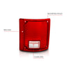 ANZO 1978-1991 Chevy Blazer Taillight Red/Clear Lens w/o Chrome Trim Fleetside (OE Replacement) ANZO