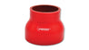 Vibrant 4 Ply Reinforced Silicone Transition Connector - 1.75in I.D. x 2.5in I.D. x 3in long (RED) Vibrant