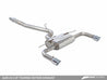 AWE Tuning Audi 8V A3 Touring Edition Exhaust - Dual Outlet Chrome Silver 90 mm Tips AWE Tuning