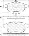 StopTech Performance 03-05 Saab 9-3 Front Brake Pads Stoptech