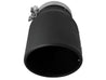 aFe MACHForce XP 5in 304 Stainless Steel Exhaust Tip 5 In x 7 Out x 12L in Bolt On Right - Black aFe