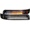 ANZO 1999-2002 Chevrolet Silverado 1500 LED Parking Lights Black w/ Amber Reflector ANZO