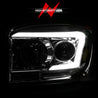 Anzo 06-09 Dodge RAM 1500/2500/3500 Headlights Chrome Housing/Clear Lens (w/ Light Bars) ANZO