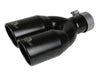 MACH Force-Xp 409 Stainless Steel Clamp-on Exhaust Tip 2.5in Inlet 3.5in Outlet - Black aFe