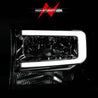 ANZO 99-04 Ford F250/F350/F450/Excursion (excl. 99) Crystal Headlights - w/ Light Bar Chrome Housing ANZO