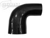 BOOST Products Silicone Reducer Elbow 90 Degrees, 3" - 2-1/2" ID, Black BOOST Products