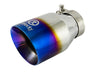aFe Takeda 304 Stainless Steel Clamp-On Exhaust Tip 2.5in Inlet / 4in Outlet - Blue Flame aFe