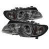 Spyder BMW E46 3-Series 02-05 4DR Projector Headlights 1PC LED Halo Smke PRO-YD-BMWE4602-4D-AM-SM SPYDER