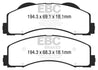 EBC 15+ Ford F150 2.7 Twin Turbo (2WD) Ultimax2 Front Brake Pads EBC