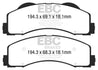 EBC 15+ Ford F150 2.7 Twin Turbo (2WD) Extra Duty Front Brake Pads EBC