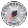 Autometer Spek-Pro Gauge Fuel Press 2 1/16in 15psi Stepper Motor W/Peak & Warn Slvr/Chrm AutoMeter