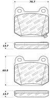 StopTech Performance ST-22 2-Piston Rear Caliper Brake Pads Stoptech