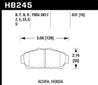 Hawk 94-01 Acura Integra (excl Type R)  HT-10 Race Front Brake Pads Hawk Performance